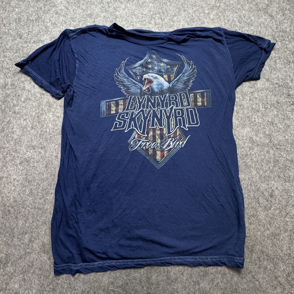 Lynyrd Skynyrd Shirt Mens Large Blue Free Bird Eagle Graphic Tee Live Nation